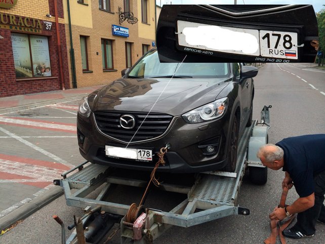 Сломалась коробка передач на новой Mazda CX-5 из Евросиб-Авто И доехали уже до границы с